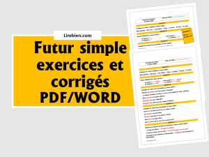 Futur simple exercices et corrigés PDF/WORD | exercice facile