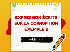 Expression écrite sur les corruption