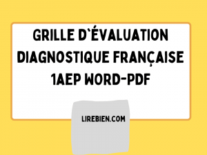 Evaluation diagnostique français 1aep WORD-PDF