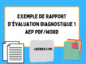 Rapport d'évaluation diagnostique 1 aep word-pdf 2023