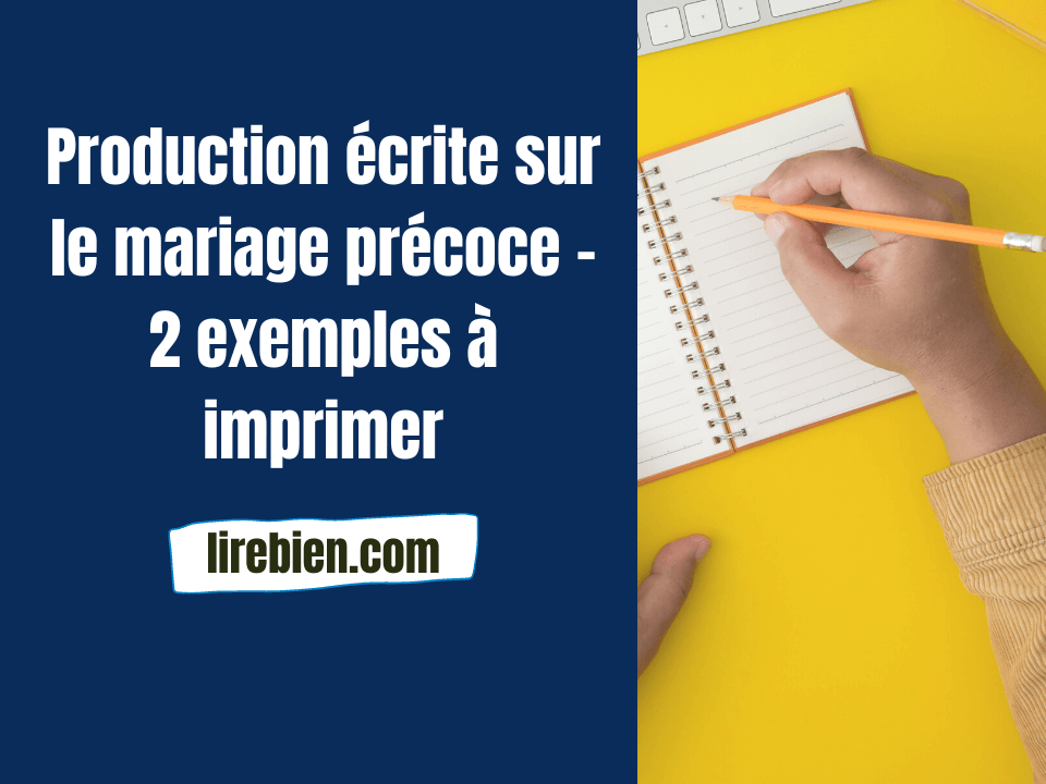 Production écrite sur le mariage précoce