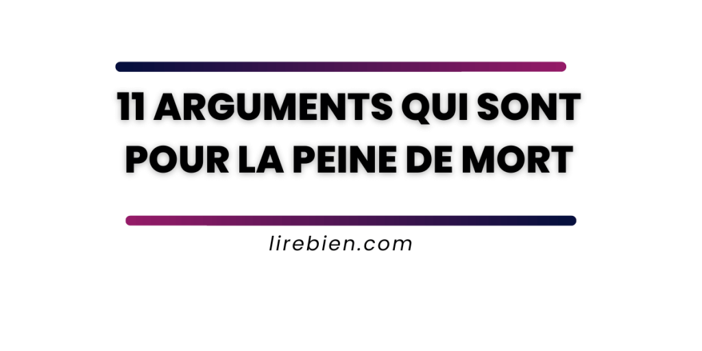 arguments pour la peine de mort