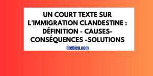 Un court texte sur l'immigration clandestine