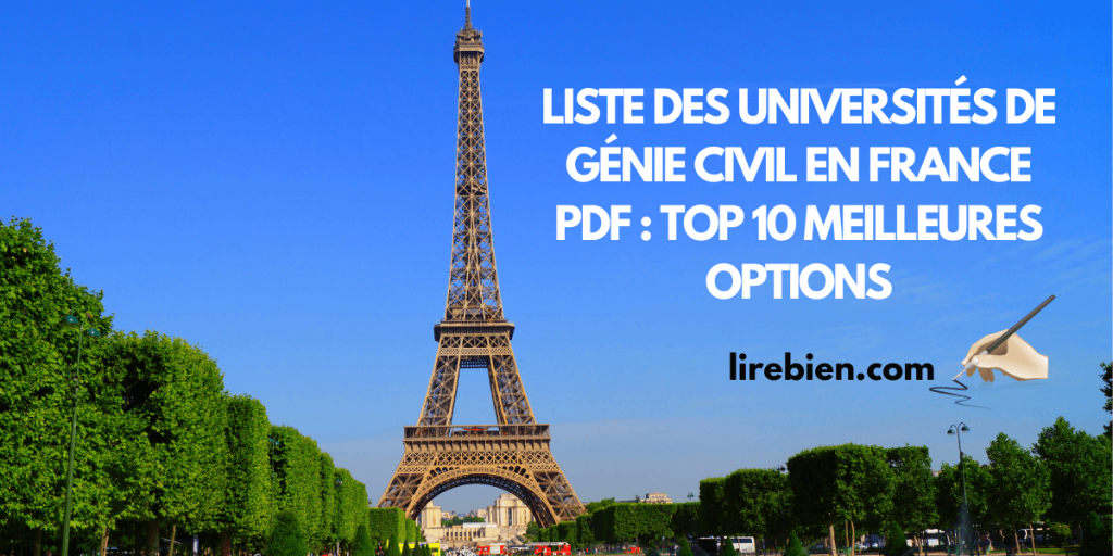 Liste des Universités de génie civil en France PDF