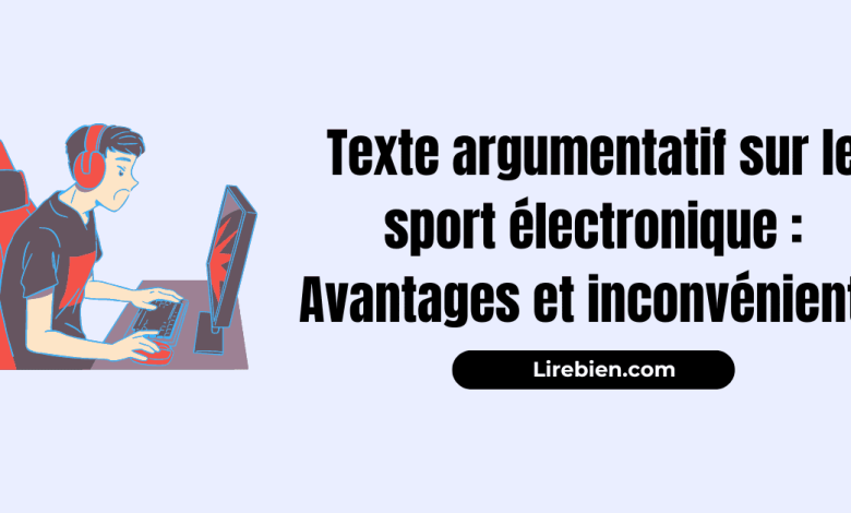 Texte argumentatif sur le sport électronique