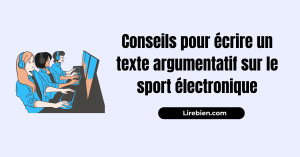 Texte argumentatif sur le sport électronique