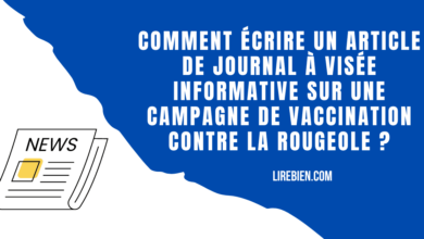 Un article de journal à visée informative sur une campagne de vaccination contre la rougeole