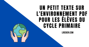 Un petit texte sur l'environnement PDF