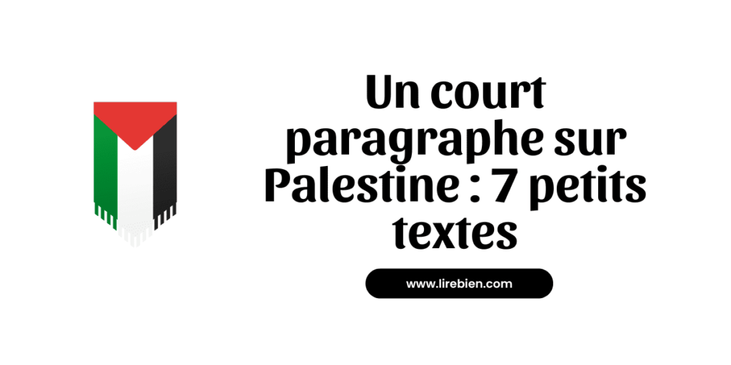 paragraphe sur Palestine en français