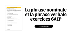 La phrase nominale et la phrase verbale exercices PDF