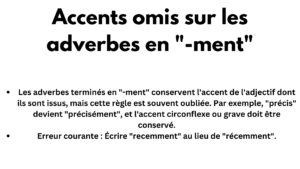 erreurs courantes liées aux accents en français