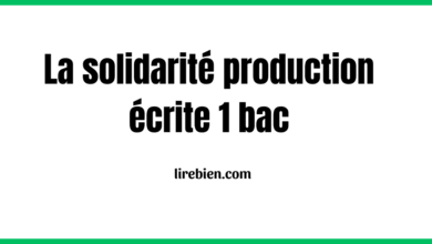 La solidarité production écrite 1 bac