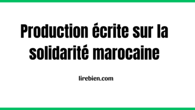 Production écrite sur la solidarité marocaine