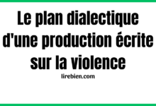 Le plan dialectique d'une production écrite sur la violence