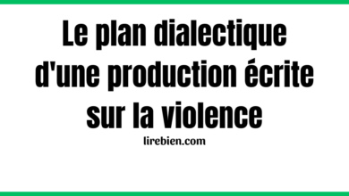 Le plan dialectique d'une production écrite sur la violence