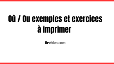 Où / Ou exemples et exercices à imprimer