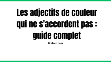 Les adjectifs de couleur qui ne s'accordent pas