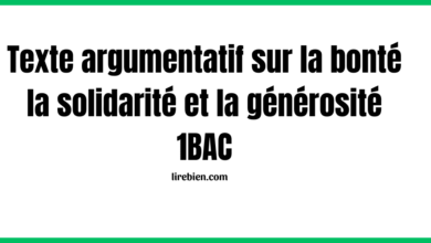 Texte argumentatif sur la bonté la solidarité et la générosité