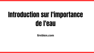 Introduction sur l'importance de l'eau