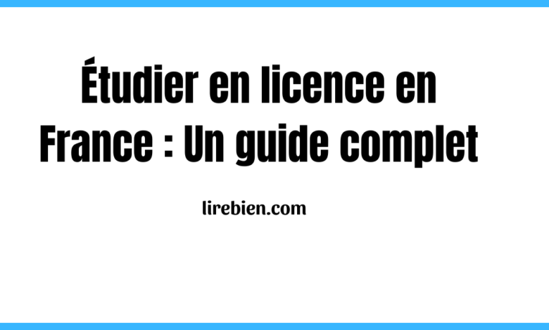 Étudier en licence en France